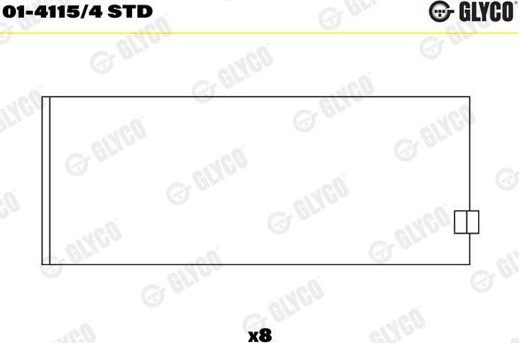 Glyco 01-4115/4 STD - Big End Bearings lastbilsdelar24.se