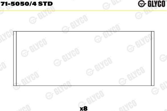 Glyco 71-5050/4 STD - Big End Bearings lastbilsdelar24.se