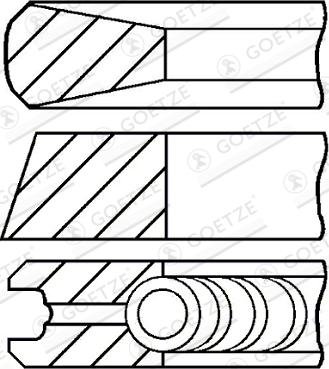 Goetze 08-136500-30 - Piston Ring Kit lastbilsdelar24.se