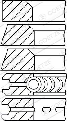 Goetze 08-325000-00 - Piston Ring Kit lastbilsdelar24.se