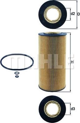 MAHLE OX 123/1D - Oil Filter lastbilsdelar24.se