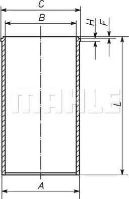 MAHLE 043 LP 00112 000 - Cylinder Sleeve lastbilsdelar24.se