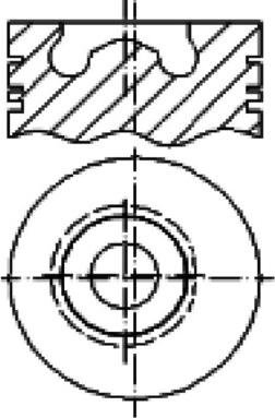MAHLE E0210345 - Piston lastbilsdelar24.se
