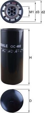 MAHLE OC 482 - Oil Filter lastbilsdelar24.se
