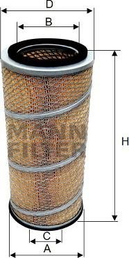 MAHLE LX 910 - Air Filter, engine lastbilsdelar24.se
